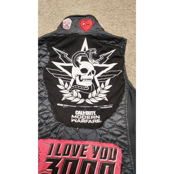 Custom LL Bean‎ Winter Micro Puffer Vest Grunge Gamer Patchwork Womens L - Picture 11 of 16